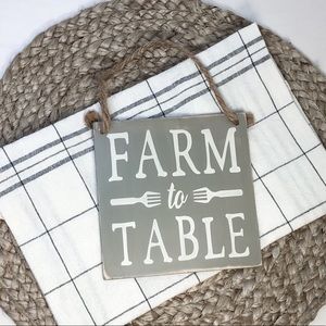 🛒2/$18!🛒 Farm To Table- Handcrafted Sign